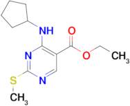 Ethyl 4-(cyclopentylamino)-2-(methylthio)pyrimidine-5-carboxylate