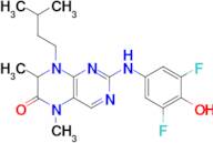 2-((3,5-Difluoro-4-hydroxyphenyl)amino)-8-isopentyl-5,7-dimethyl-7,8-dihydropteridin-6(5H)-one