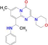 7-Methyl-2-morpholino-9-(1-(phenylamino)ethyl)-4H-pyrido[1,2-a]pyrimidin-4-one