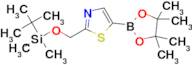 2-(((tert-Butyldimethylsilyl)oxy)methyl)-5-(4,4,5,5-tetramethyl-1,3,2-dioxaborolan-2-yl)thiazole