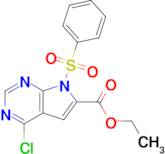 Ethyl 4-chloro-7-(phenylsulfonyl)-7H-pyrrolo[2,3-d]pyrimidine-6-carboxylate