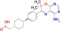 2-((1R,4R)-4-(4-(4-Amino-7,7-dimethyl-7H-pyrimido[4,5-b][1,4]oxazin-6-yl)phenyl)cyclohexyl)acetic …