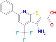 3-Amino-6-phenyl-4-(trifluoromethyl)thieno[2,3-b]pyridine-2-carboxylic acid