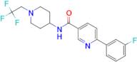 6-(3-Fluorophenyl)-N-(1-(2,2,2-trifluoroethyl)piperidin-4-yl)nicotinamide