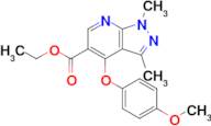 Ethyl 4-(4-methoxyphenoxy)-1,3-dimethyl-1H-pyrazolo[3,4-b]pyridine-5-carboxylate