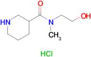 N-(2-Hydroxyethyl)-N-methylpiperidine-3-carboxamide hydrochloride