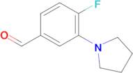 4-Fluoro-3-(pyrrolidin-1-yl)benzaldehyde