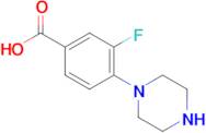 3-Fluoro-4-(piperazin-1-yl)benzoic acid