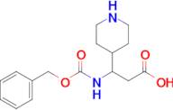 3-(((Benzyloxy)carbonyl)amino)-3-(piperidin-4-yl)propanoic acid