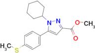 Methyl 1-cyclohexyl-5-(4-(methylthio)phenyl)-1H-pyrazole-3-carboxylate