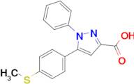 5-(4-(Methylthio)phenyl)-1-phenyl-1H-pyrazole-3-carboxylic acid