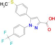 5-(4-(Methylthio)phenyl)-1-(4-(trifluoromethyl)phenyl)-1H-pyrazole-3-carboxylic acid
