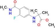 Methyl 2-((3-fluoro-4-(methylcarbamoyl)phenyl)amino)-2-methylpropanoate