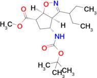 (3aR,4R,6S,6aS)-Methyl 4-((tert-butoxycarbonyl)amino)-3-(pentan-3-yl)-4,5,6,6a-tetrahydro-3aH-cyclopenta[d]isoxazole-6-carboxylate