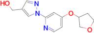 (1-(4-((Tetrahydrofuran-3-yl)oxy)pyridin-2-yl)-1H-pyrazol-4-yl)methanol