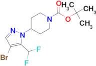 tert-Butyl 4-(4-bromo-5-(difluoromethyl)-1H-pyrazol-1-yl)piperidine-1-carboxylate