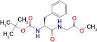 (S)-Methyl 2-(2-((tert-butoxycarbonyl)amino)-3-phenylpropanamido)acetate