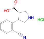 trans-4-(2-Cyanophenyl)pyrrolidine-3-carboxylic acid hydrochloride