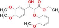 Ethyl 3-(3,4-dimethoxyphenyl)-3-hydroxy-2-(2-methoxyphenoxy)propanoate