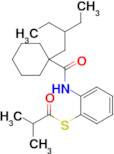 2-METHYLPROPANETHIOIC ACID S-[2-[1-(2-ETHYLBUTYL)CYCLOHEXYLCARBOXAMIDO]PHENYL] ESTER