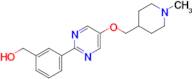 3-[5-[(1-METHYL-4-PIPERIDINYL)METHOXY]-2-PYRIMIDINYL]-BENZENEMETHANOL