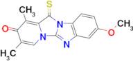 8-METHOXY-1,3-DIMETHYL-12-THIOXO-PYRIDO[123,4]IMIDAZO[1,2-A]BENZIMIDAZOL-2-(12H)-ONE