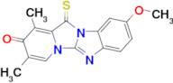 9-METHOXY-1,3-DIMETHYL-12-THIOXO-PYRIDO[1',2',3,4]IMIDAZO[1,2-A]BENZIMIDAZOL-2-(12H)-ONE