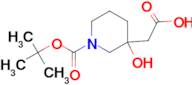 2-(1-[(TERT-BUTOXY)CARBONYL]-3-HYDROXYPIPERIDIN-3-YL)ACETIC ACID