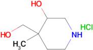 4-(HYDROXYMETHYL)-4-METHYLPIPERIDIN-3-OL HCL