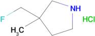 3-(FLUOROMETHYL)-3-METHYLPYRROLIDINE HCL