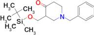 3-[[[(1,1-DIMETHYLETHYL)DIMETHYLSILYL]OXY]METHYL]-1-(PHENYLMETHYL)-4-PIPERIDINONE