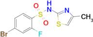 4-BROMO-2-FLUORO-N-(4-METHYLTHIAZOL-2-YL)BENZENESULFONAMIDE