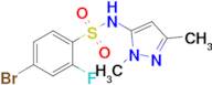 4-BROMO-N-(1,3-DIMETHYL-1H-PYRAZOL-5-YL)-2-FLUOROBENZENESULFONAMIDE