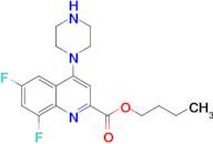 BUTYL 6,8-DIFLUORO-4-(PIPERAZIN-1-YL)QUINOLINE-2-CARBOXYLATE