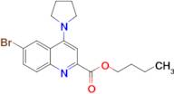 BUTYL 6-BROMO-4-(PYRROLIDIN-1-YL)QUINOLINE-2-CARBOXYLATE