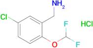 5-CHLORO-2-(DIFLUOROMETHOXY)BENZYL AMINE HCL