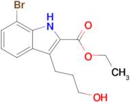 ETHYL 7-BROMO-3-(3-HYDROXYPROPYL)-1H-INDOLE-2-CARBOXYLATE