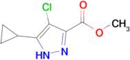 METHYL 4-CHLORO-5-CYCLOPROPYL-1H-PYRAZOLE-3-CARBOXYLATE