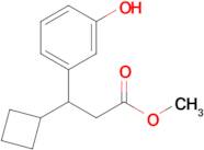 METHYL 3-CYCLOBUTYL-3-(3-HYDROXYPHENYL)PROPANOATE