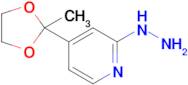 2-HYDRAZINYL-4-(2-METHYL-1,3-DIOXOLAN-2-YL)PYRIDINE
