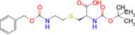 S-(2-(((benzyloxy)carbonyl)amino)ethyl)-N-(tert-butoxycarbonyl)-L-cysteine