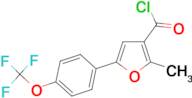 2-Methyl-5-(4-trifluoromethoxy-phenyl)-furan-3-carbonyl chloride