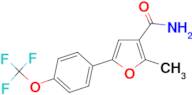 2-Methyl-5-(4-trifluoromethoxy-phenyl)-furan-3-carboxylic acid amide