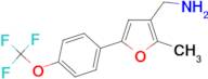 C-[2-Methyl-5-(4-trifluoromethoxy-phenyl)-furan-3-yl]-methylamine