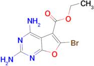 2,4-Diamino-6-bromo-furo[2,3-d]pyrimidine-5-carboxylic acid ethyl ester