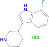 7-Fluoro-3-(piperidin-3-yl)-1H-indole hydrochloride