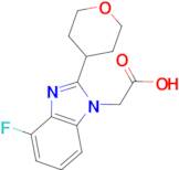 2-[4-Fluoro-2-(tetrahydro-2H-pyran-4-yl)-1H-benzo[d]imidazol-1-yl]acetic acid