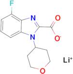 Lithium 4-fluoro-1-(tetrahydro-2H-pyran-4-yl)-1H-benzo[d]imidazole-2-carboxylate