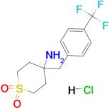 4-Amino-4-{[4-(trifluoromethyl)phenyl]methyl}-1lambda(6)-thiane-1,1-dione hydrochloride