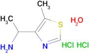 [1-(5-methyl-1,3-thiazol-4-yl)ethyl]amine dihydrochloride hydrate